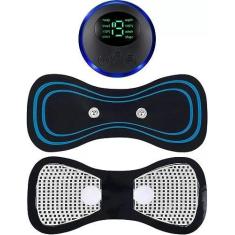 Imagem de Aparelho Massageador Elétrico Recarregável Portátil Modelo Borboleta Para Dor Muscular Pescoço Pernas Coluna Lombar Sem Fio Eletroestimulação