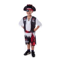 Imagem de Fantasia De Pirata Infantil C/ Chapeu,caribe,jack, Kit 7 Pçs - Fantasi