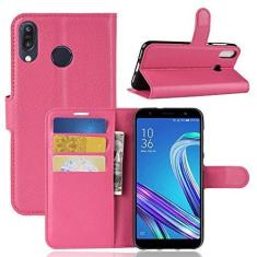 Imagem de Capa para ASUS Zenfone MAX M1 ZB555KL Capa flip de couro carteira para ASUS Zenfone MAX M1 ZB555KL Capa de proteção de telefone A capa com design simplificado