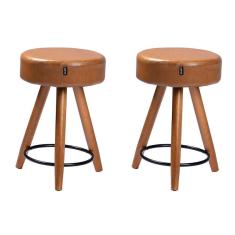 Imagem de Kit 2 Banco Banqueta Paris Baixa 50cm Couríssimo - Salaone 