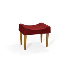 Imagem de Puff Banqueta Pés Palito Retro Retangular  Penteadeira - Decorativo Sa