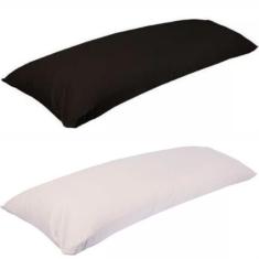 Imagem de Kit 2 Travesseiro De Corpo Com Fronha 100% Algodão Fibra Siliconada Pr