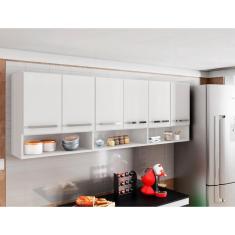 Imagem de Armario Suspenso para Cozinha 6 Portas Branco Suriname Brienza Movelaria