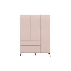 Imagem de Guarda Roupa Infantil Bebê Retrô Melinda 2 Gavetas 3 Portas Rosê - Pho