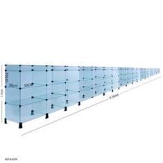 Imagem de Balcão de Atendimento Modulado em Vidro com Porta Bijuterias - 9,50 x 1,10 x 0,30
