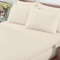 Imagem de Lençol Avulso Solteiro Premium Plus Com Elástico 100% Algodão - Branco