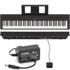 Imagem de Piano Digital Yamaha P45 Preto Com Fonte P-45 P45b P-45B