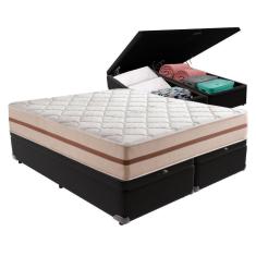 Imagem de Cama + Box Com Baú Colchão King Classic Anjos Cor:preto