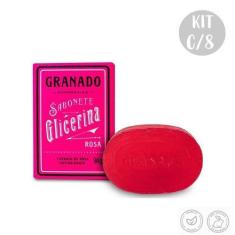 Imagem de Kit c/8 Sabonetes em Barra Glicerina Rosa Antioxidante Granado 90g