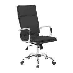 Imagem de Cadeira de Escritório Presidente Giratória Eames Comfort Preta - Mobly