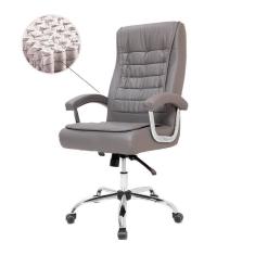 Imagem de Cadeira Escritório Big Presidente Cinza Mola Ensacada Base G