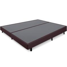 Imagem de Cama Box Queen Anti Refluxo Marrom Inclinada 158x198cm BF Colchões