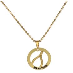 Imagem de Colar Minha Profissao Manicure Alicate Folheado Ouro 18k