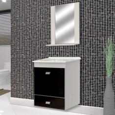 Imagem de Gabinete Para Banheiro Com Tampo E Espelheira Belmonte Móveis Bonatto