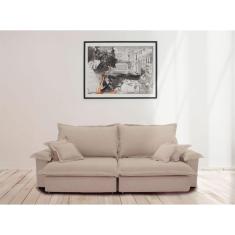 Imagem de Sofá Paris 2.30m Retrátil E Reclinável Super Pillow -bege