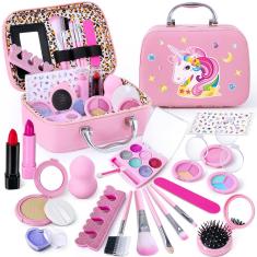 Imagem de Kit De Maquiagem Heyzeibo Kids Para Meninas Com Pó Prensado, Batom