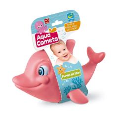 Imagem de Brinquedo Banho Golfinho Rosa Fundo Do Mar + 3 Meses Cometa