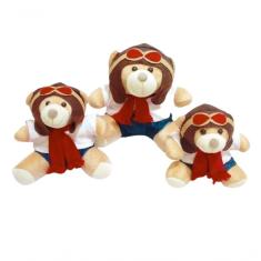 Imagem de Urso Pelúcia Aviador Vermelho 3 Un