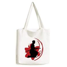 Imagem de Bolsa de lona Bushido Samurai Katana Sakura Outline Japão, bolsa de compras, bolsa casual