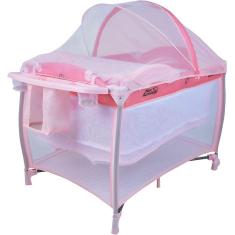 Imagem de Berço Cercado Portátil New Aconchego Rosa  - Burigotto