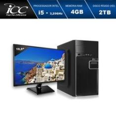 Imagem de Computador Desktop ICC IV2543SM19 Intel Core I5 3.20 ghz 4gb HD 2TB HDMI FULL HD Monitor LED 19,5"