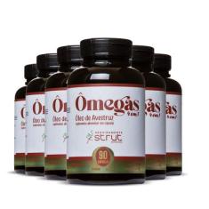 Imagem de 6X Oleo De Avestruz 90Caps 1.000Mg  Strut Omega 3 6 7 9 - Genuinamente