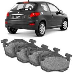 Imagem de Kit Pastilha Freio Peugeot 207 2009 A 2014 Traseira Bendix Syl