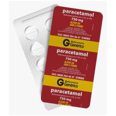 Imagem de Paracetamol 750mg Cimed 10 Comprimidos