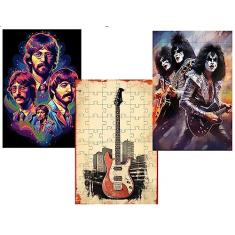 Imagem de Kit 3 Exclusivo Quebra-cabeças Rock and Roll de 60 peças