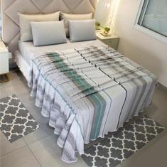 Imagem de Lençol Para Cobrir Casal Malha 100% Algodão Estampado - Cozzilar