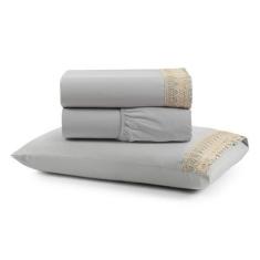 Imagem de Jogo De Lençol Gippir Solteiro Percal 200 Fios 3 Peças - Santos E Luan