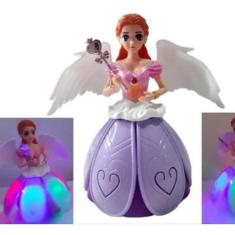Imagem de Boneca Bailarina Fada Elsa Dançarina Musical Gira Anda Tem Luz E Muito