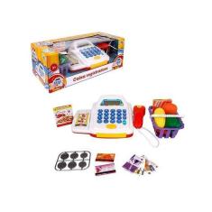 Imagem de Brinquedo Caixa Registradora Mercadinho Com Som Led - Branco