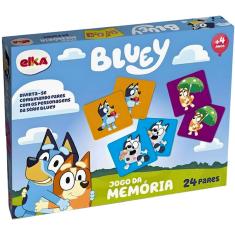 Imagem de Jogo Tabuleiro Da Memoria Infantil Bluey 24 Pares Elka