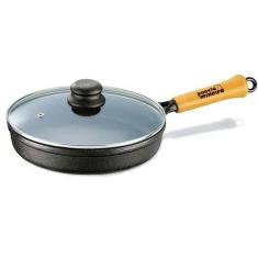 Imagem de Frigideira Tampa De Vidro Cabo Madeira 23cm - Panela Mineira