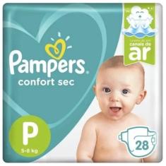 Imagem de Fralda Pampers Confort Sec Tamanho P 28 Unidades Peso Indicado 5 - 8kg