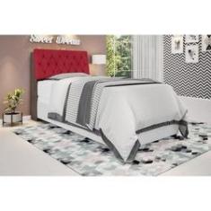 Imagem de Cabeceira box Solteiro 0,88 Isis Chocolate com Capitonê  - Framar Móveis