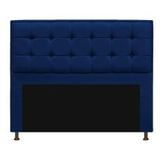 Imagem de Cabeceira Copenhague 140cm Casal Suede  Marinho