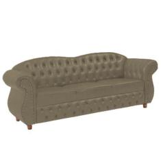 Imagem de Sofá Chesterfield Merlo 3 Lugares 2,30 - Suede Nude / Decoração, Recep