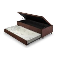 Imagem de Bicama Box Baú Solteiro Com Colchão Ecoline D20 Ecoflex Suede Marrom 8