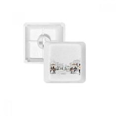 Imagem de Kit de atualização de teclado mecânico PBT para jogos Vacation Street France Landmark