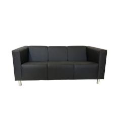 Imagem de Sofá Nilo Sala Recepção 3 Lugares - Preto