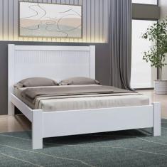 Imagem de Cama Casal 153x118x200cm 100% Mdf Premium Ripada Branco