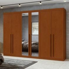 Imagem de Guarda-roupa 6 Portas 4 Gavetas Bertha com Espelho Frassino