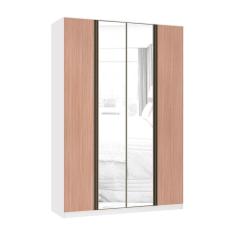 Imagem de Guarda Roupa 4 Portas 159,2 Cm Branco Com Cumaru