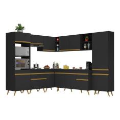 Imagem de Armário De Cozinha Completa De Canto V247 Dourado