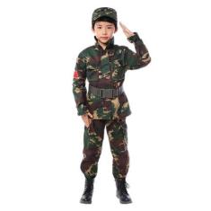 Imagem de Fantasia Infantil Militar Soldado Camuflada - Importado