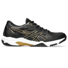 Imagem de ASICS Tênis masculino de vôlei Gel-Rocket 11, preto, ouro puro
