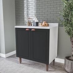 Imagem de Balcão para Cozinha 2 Portas 80 Cm Pérola Yescasa