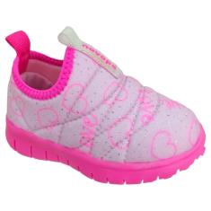 Imagem de Tênis Menina Novopé Coração Calce Fácil Tecido 10001273-Feminino